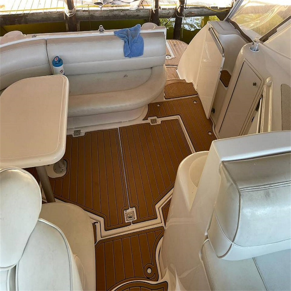 2008 Cruiser Yachts 390 Sport Coupe Swim Platform Pad Boat EVA Foam Faux Teak Deck Floor Mat SeaDek MarineMat Gatorstep Style Self Adhesive