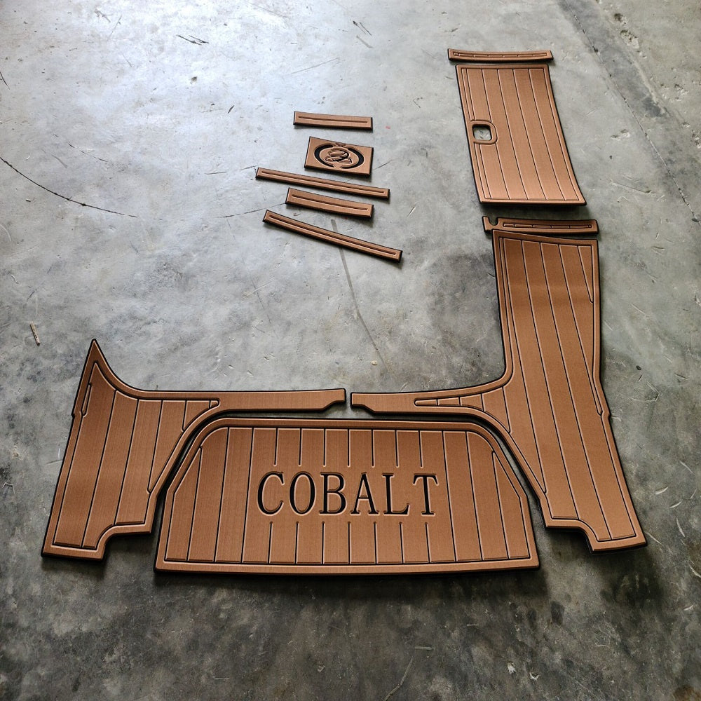 2008 Cobalt 262 Swim Platform Cockpit Pad Boat EVA Foam Faux Teak Deck Floor Mat