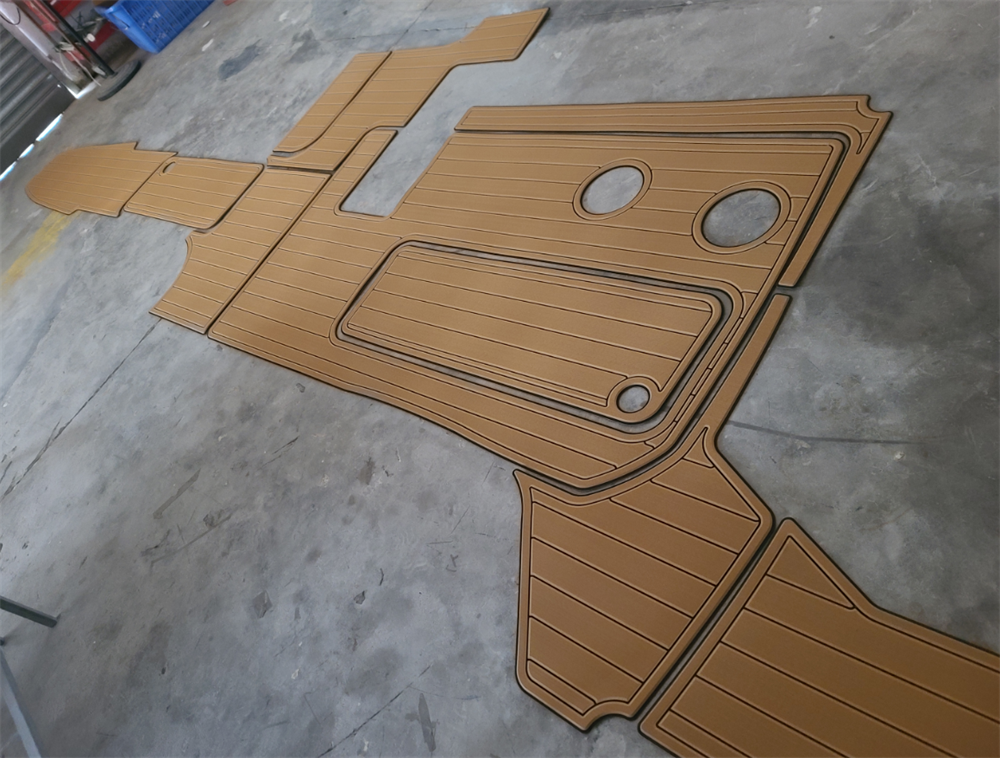 Formula 280 Swim Platform Cockpit Pad Boat EVA Foam Faux Teak Deck Floor Mat SeaDek MarineMat Gatorstep Style Self Adhesive