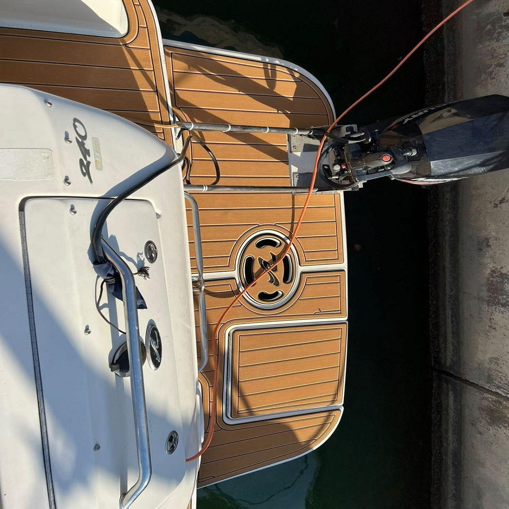 2011 Sea Ray 290 Sport Swim Platform Cockpit Pad Boat EVA Teak Deck Floor Mat SeaDek MarineMat Gatorstep Style Self Adhesive