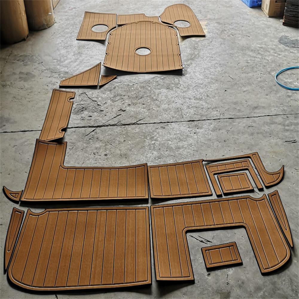 2005 Rinker 192 Swim Platform Cockpit Pad Boat EVA Foam Faux Teak Deck Floor Mat SeaDek MarineMat Gatorstep Style Self Adhesive