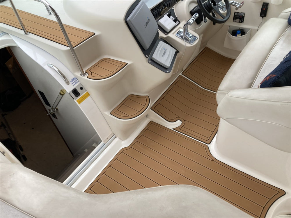 2008 Cruiser Yachts 390 Sport Coupe Swim Platform Pad Boat EVA Foam Faux Teak Deck Floor Mat SeaDek MarineMat Gatorstep Style Self Adhesive
