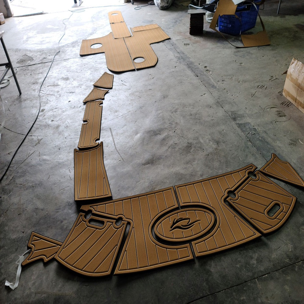 2005 Rinker 232 Swim Platform Cockpit Pad Boat EVA Foam Faux Teak Deck Floor Mat