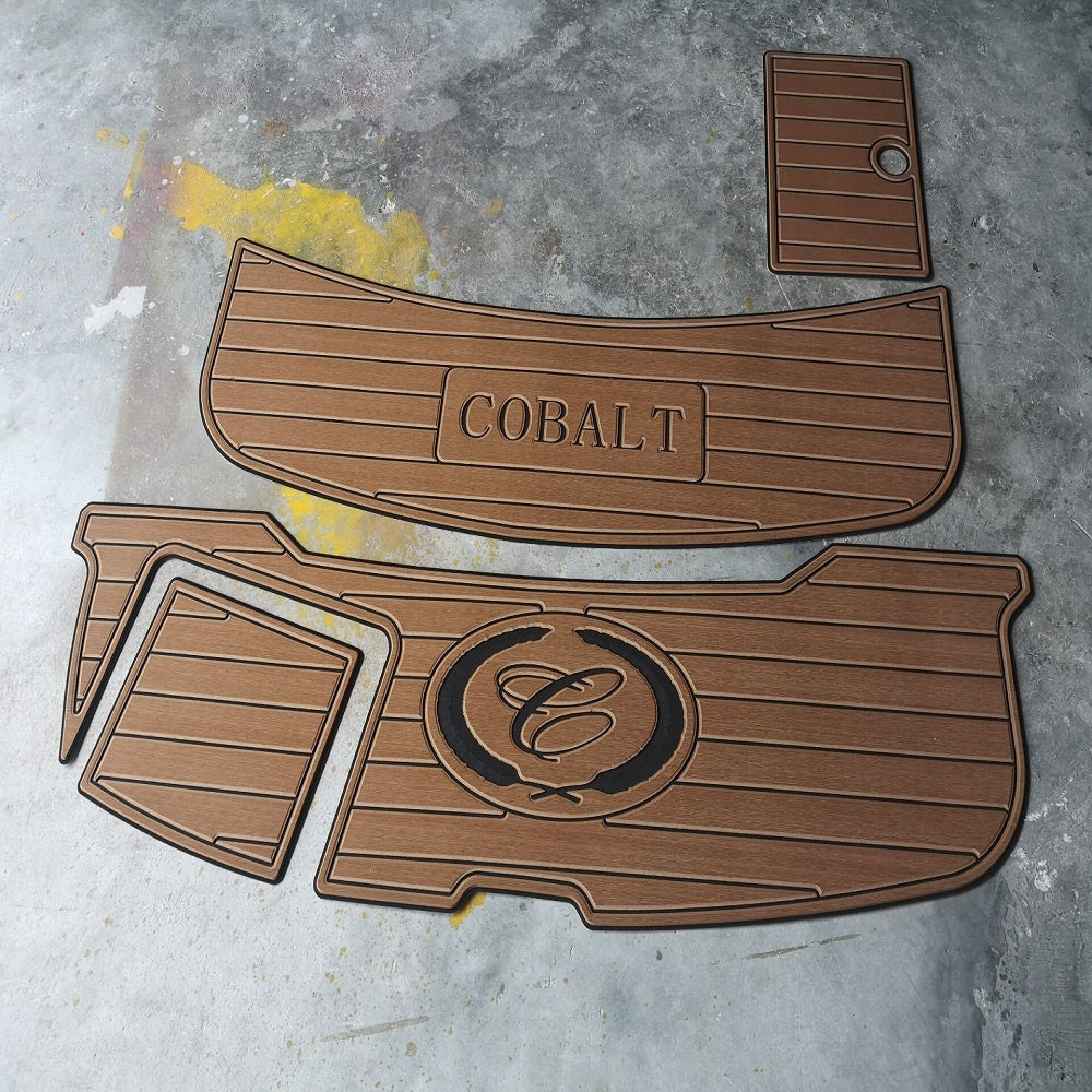 2012 Cobalt 242 Swim Platform Cockpit Pad Boat EVA Foam Faux Teak Deck Floor Mat