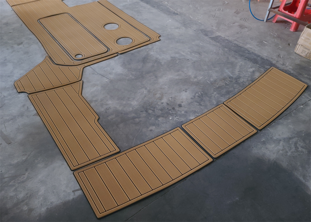 Formula 280 Swim Platform Cockpit Pad Boat EVA Foam Faux Teak Deck Floor Mat SeaDek MarineMat Gatorstep Style Self Adhesive