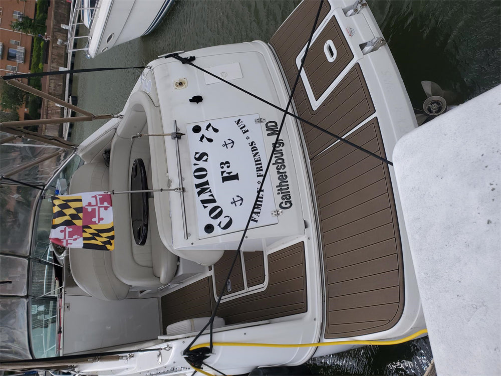 2004 Four Winns 328 Swim Platform Cockpit Boat EVA Faux Foam Teak Deck Floor Pad