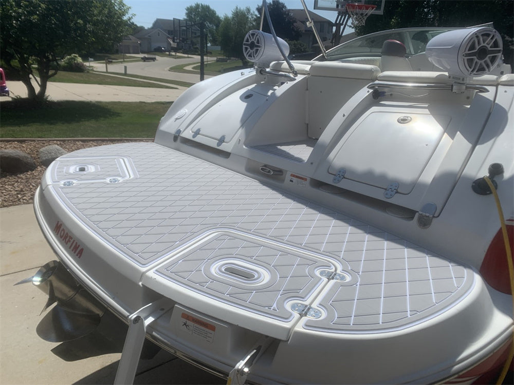 2008 Four Winns Horizon H210 Swim Platform Cockpit Pad Boat EVA Teak Floor Mat