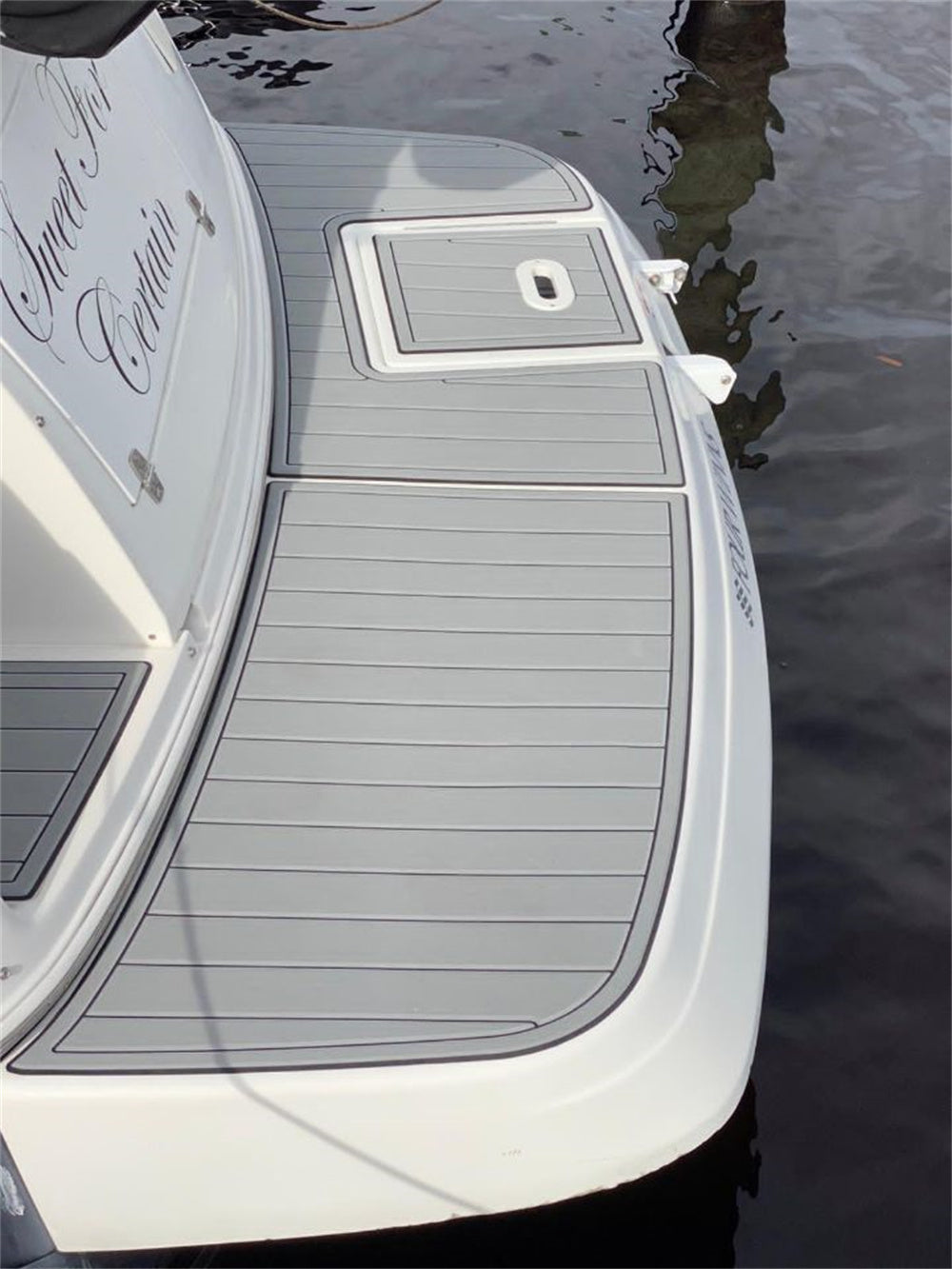 2000 Four Winns 238 Vista Swim Platform Cockpit Boat EVA Foam Faux Teak Deck Floor Pad Mat SeaDek MarineMat Gatorstep Style Self Adhesive