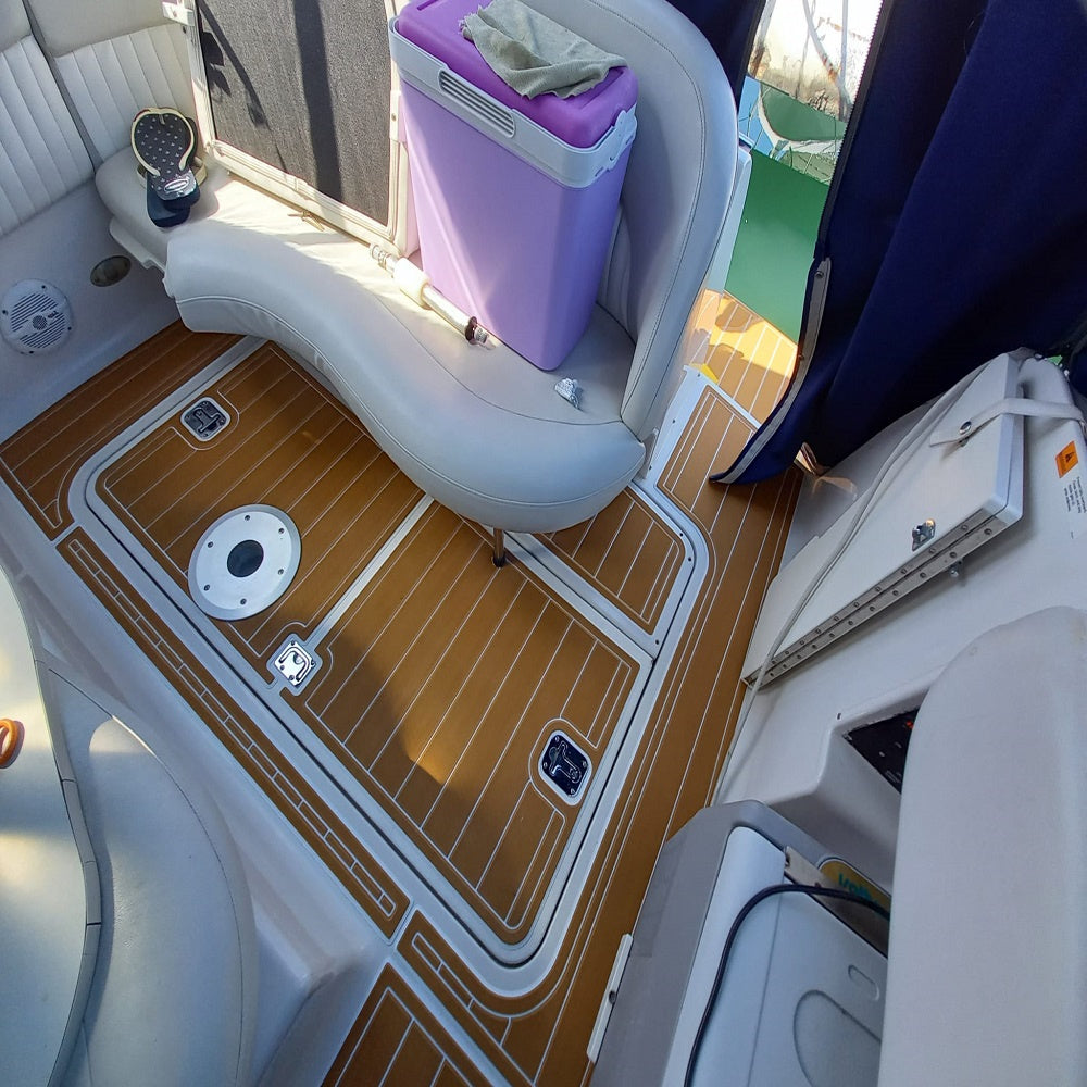2005 Four Winns H210 U-Seat Swim Platform Cockpit Trailer Pad Boat EVA Teak Deck Floor Mat SeaDek Gatorstep Style Self Adhesive