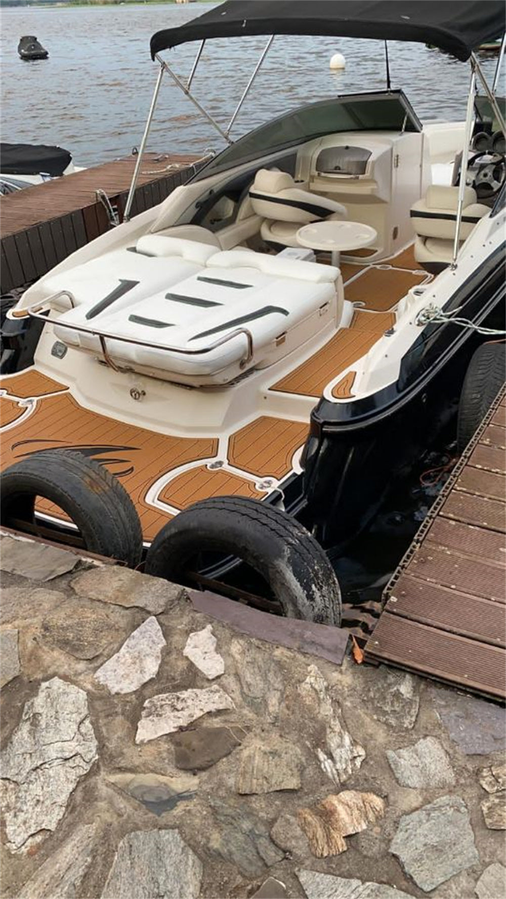 2018 Monterey 280 Swim Platform Step Pad Boat EVA Faux Foam Teak Deck Floor Mat SeaDek MarineMat Gatorstep Style Self Adhesive