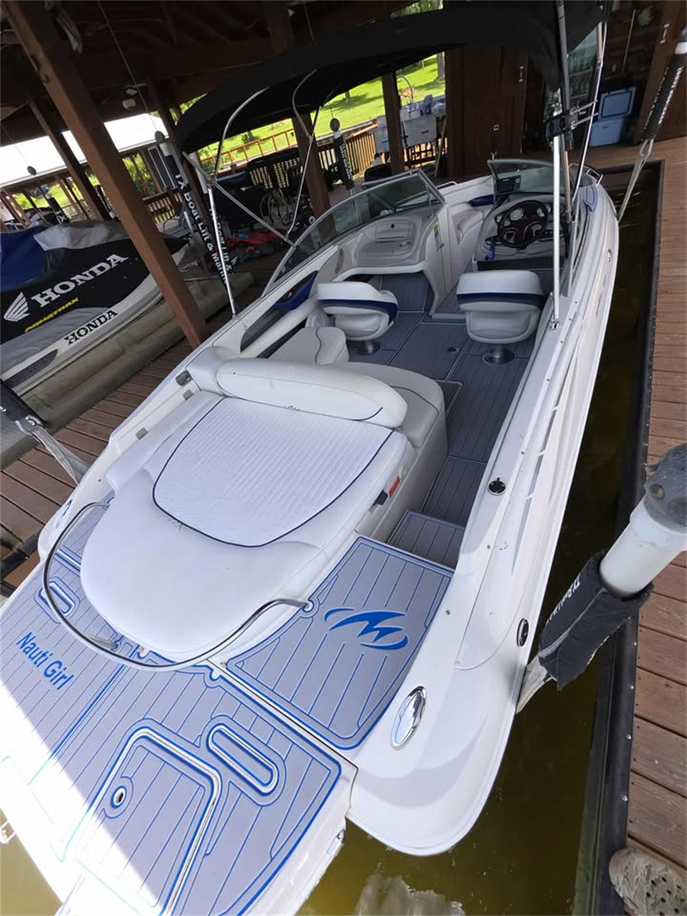 2005 Monterey 228SI Swim Platform Cockpit Pad Boat EVA Faux Teak Deck Floor Mat SeaDek MarineMat Gatorstep Style Self Adhesive
