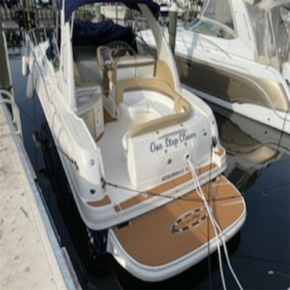 2006 Sea Ray Sundancer 320 Swim Platform Cockpit Pad Boat EVA Teak Flooring Mat SeaDek MarineMat Gatorstep Style Self Adhesive