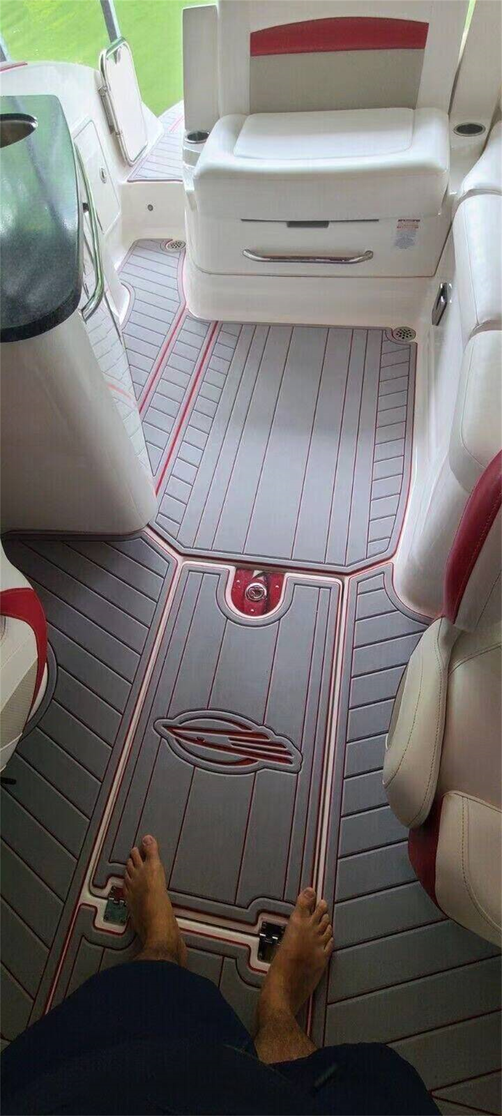 2010 Chaparral Sunesta 264 Swim Step Cockpit Boat EVA Teak Deck Floor Pad Mat SeaDek MarineMat Gatorstep Style Self Adhesive