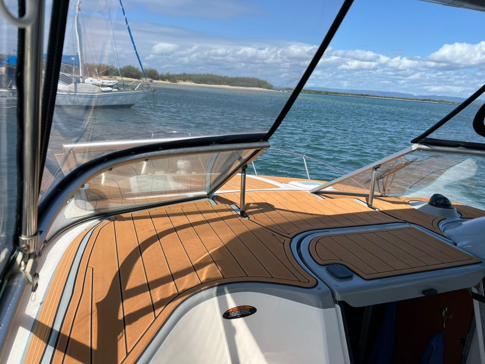 2004 Bayliner 2855 Dashboard Pads Boat EVA Foam Faux Teak Deck Floor Mat SeaDek MarineMat Gatorstep Style Self Adhesive