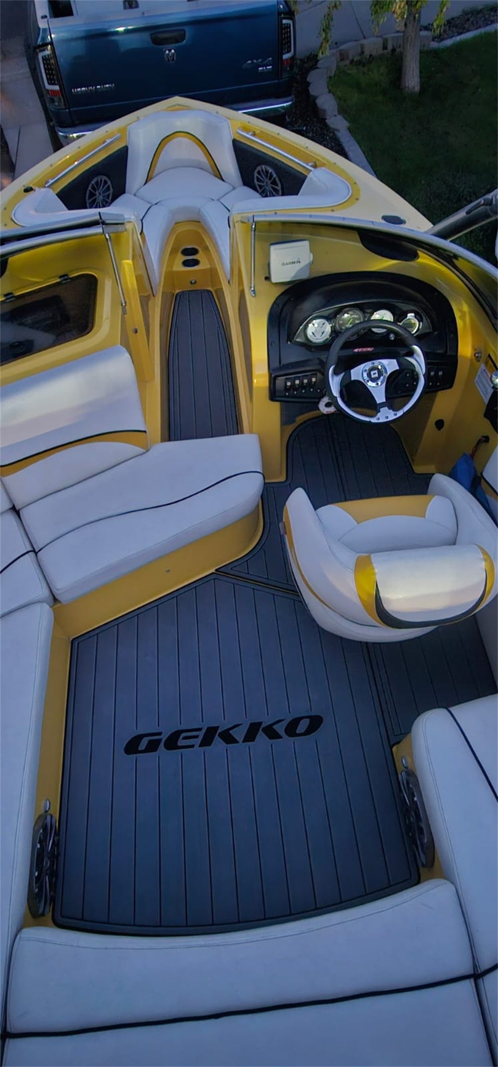 2017 Gekko 6.7 Swim Platform Cockpit Pad Boat EVA Teak Deck Floor Mat SeaDek MarineMat Gatorstep Style Self Adhesive