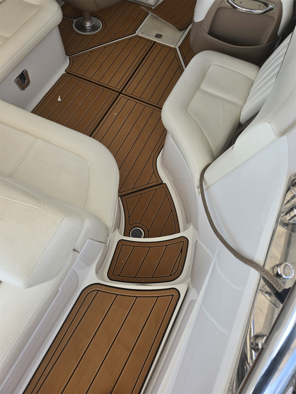 2008 Cobalt 272 Swim Platform Cockpit Pad Boat EVA Foam Faux Teak Deck Floor Mat SeaDek MarineMat Gatorstep Style Self Adhesive