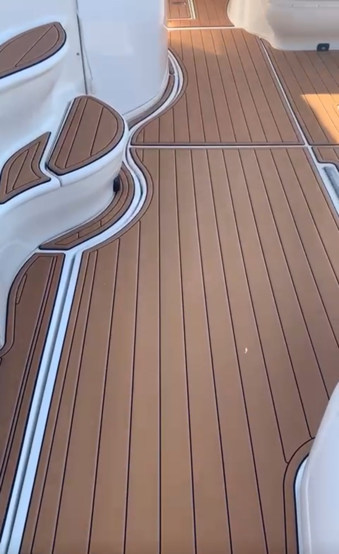 1998-2001 Sea Ray Sundancer 540 Swim Platform Cockpit Pad Boat EVA Foam Faux Teak Floor Seadek MarineMat Gatorstep Style Self Adhesive
