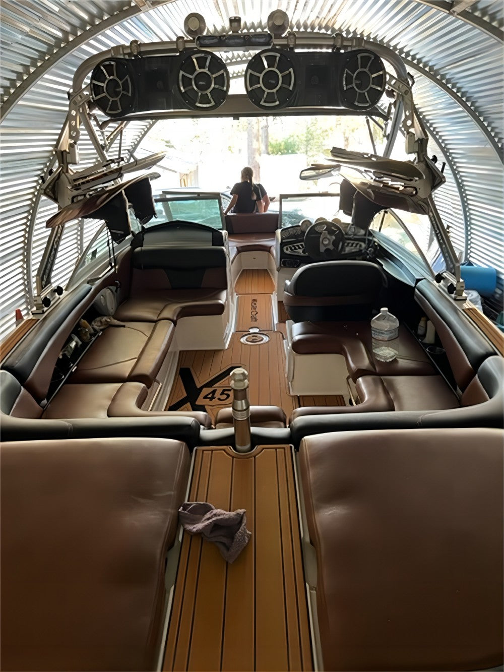 2005-2013 Mastercraft X45 Cockpit Pad Boat EVA Foam Faux Teak Deck Floor Mat SeaDek MarineMat Gatorstep Style Self Adhesive