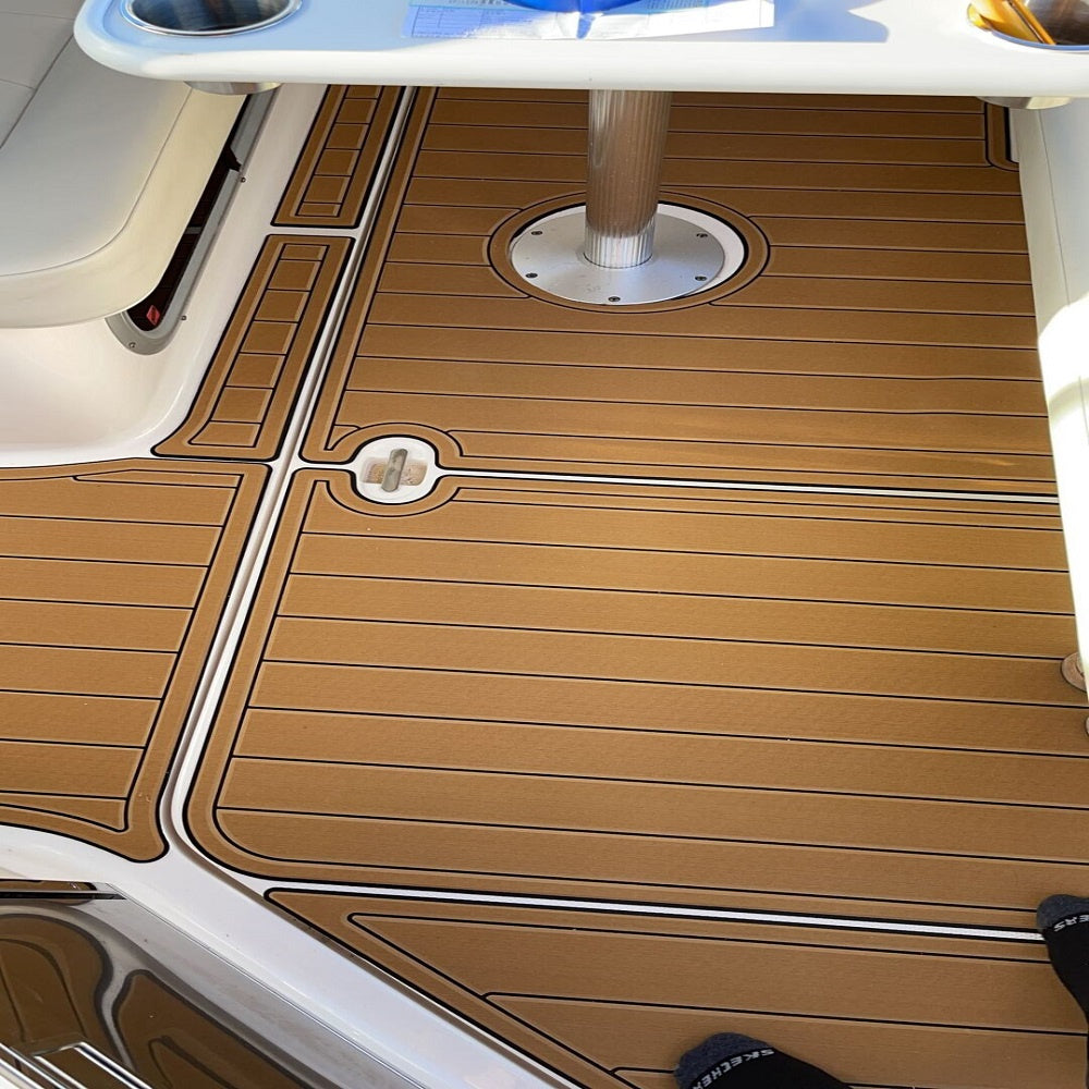 2009 Chaparral 270 Signature Swim Platform Cockpit Pad Boat EVA Foam Fuax Teak Deck Floor Mat Seadek MarineMat Gatorstep Style Self Adhesive