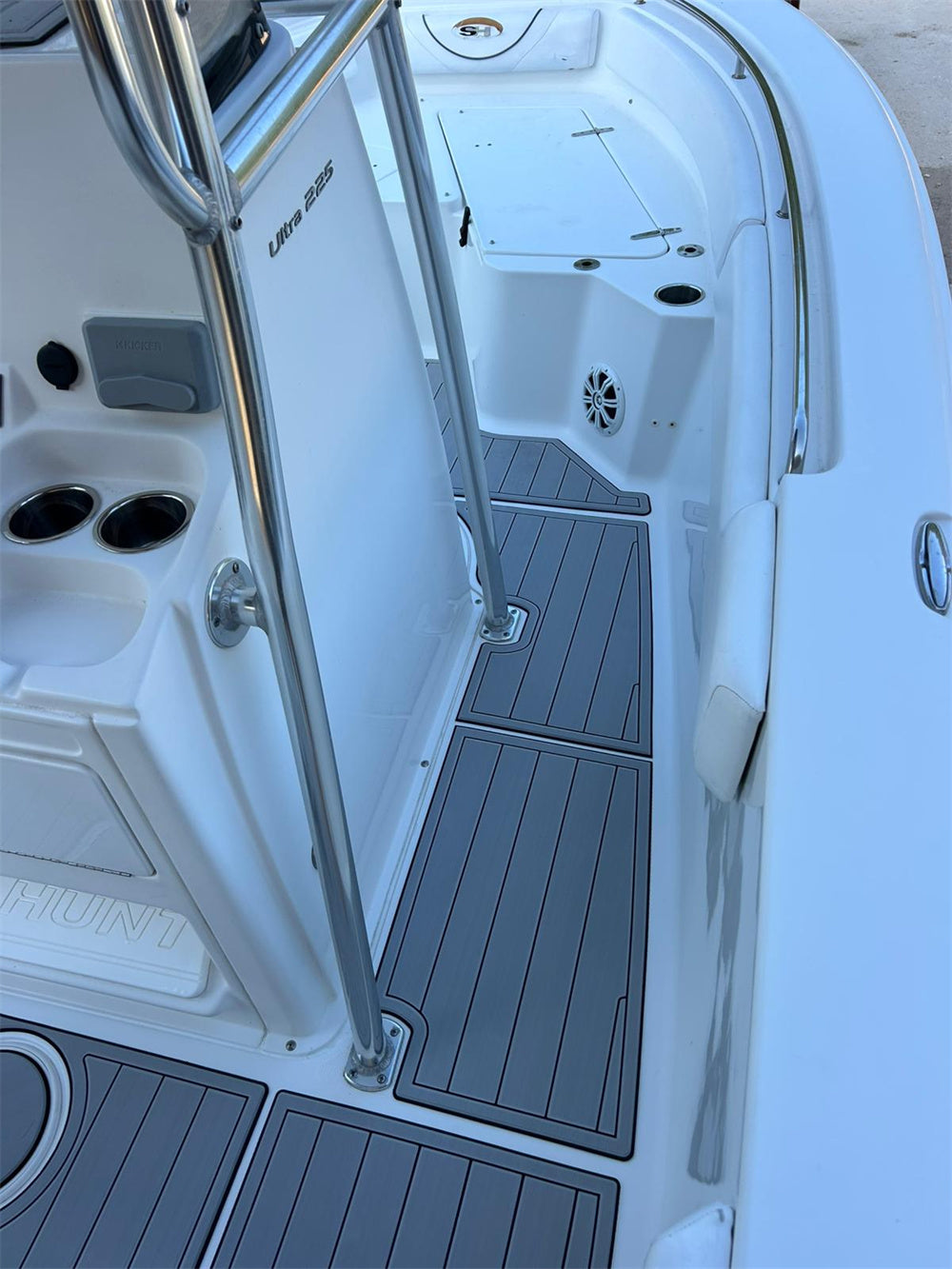 2016 Sea hunt Ultra 225 Swim Platform Cockpit Boat EVA Faux Teak Deck Floor Pad SeaDek MarineMat Style Self Adhesive