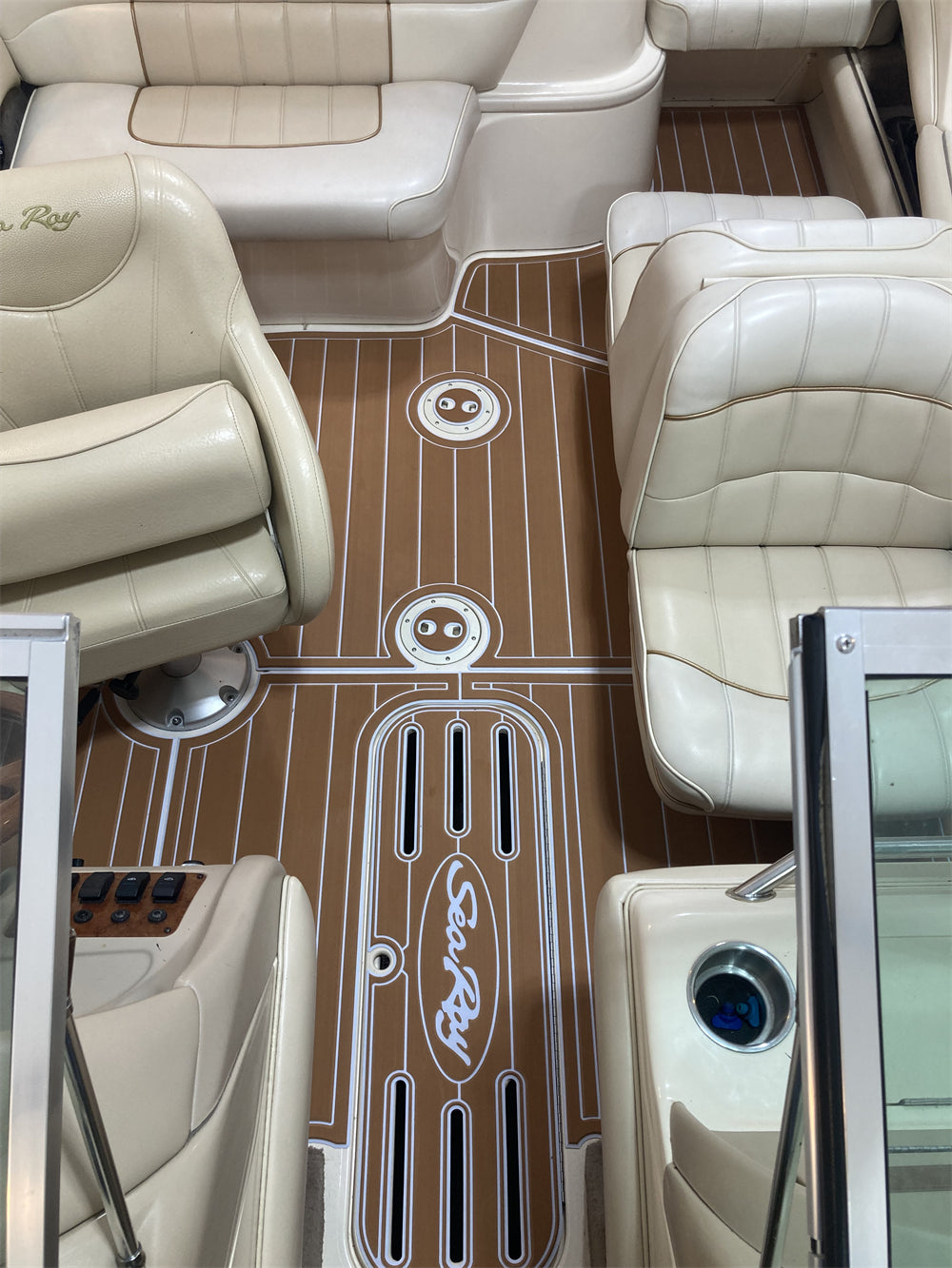 1995 Sea Ray 200 Signature Select Swim Platform Cockpit Boat EVA Teak Deck Floor Pad Mat SeaDek MarineMat Style Self Adhesive