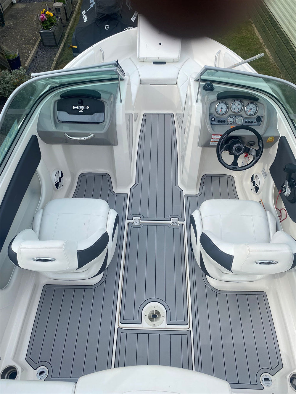 2015 Chaparral 19 H20 Swim Platform Cockpit Pad Boat EVATeak Deck Floor Mat SeaDek MarineMat Gatorstep Style Self Adhesive