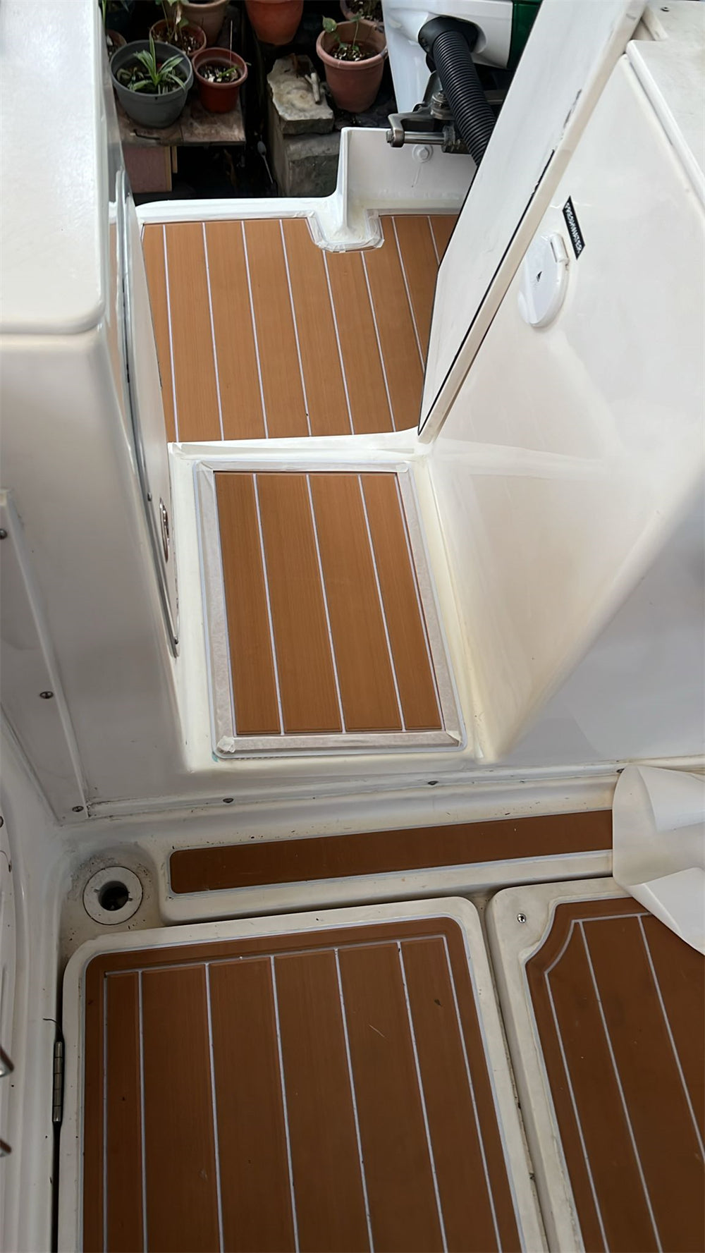 2008 Bayliner Trophy 2902 Walkabout Islander Swim Platform Cockpit Boat EVA Teak Floor Pad Mat SeaDek MarineMat Gatorstep Style Self Adhesive