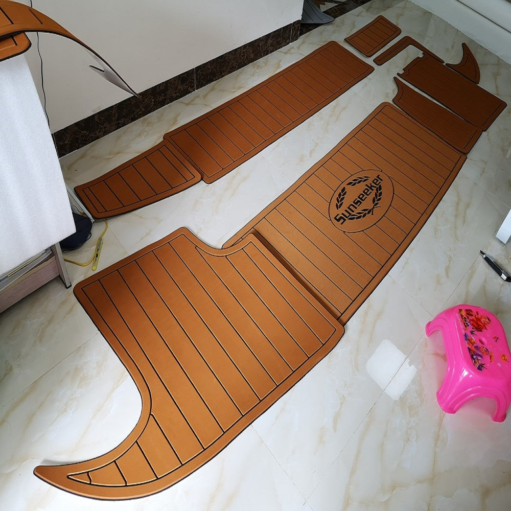 1996 Sunseeker Camargue 51 Swim Platform Boat EVA Foam Faux Teak Deck Floor Pad