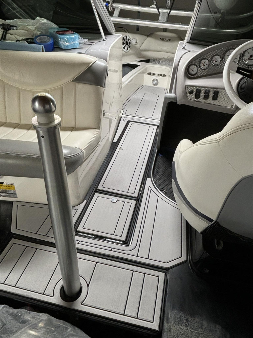 2004 Mastercraft 209 X9 Cockpit Pad Boat EVA Foam Faux Teak Deck Floor Mat SeaDek MarineMat Gatorstep Style Self Adhesive
