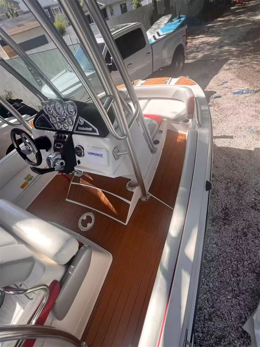 2009 Mastercraft CSX220 Cockpit Pad Boat EVA Foam Teak Deck Floor Mat Flooring SeaDek MarineMat Gatorstep Style Self Adhesive