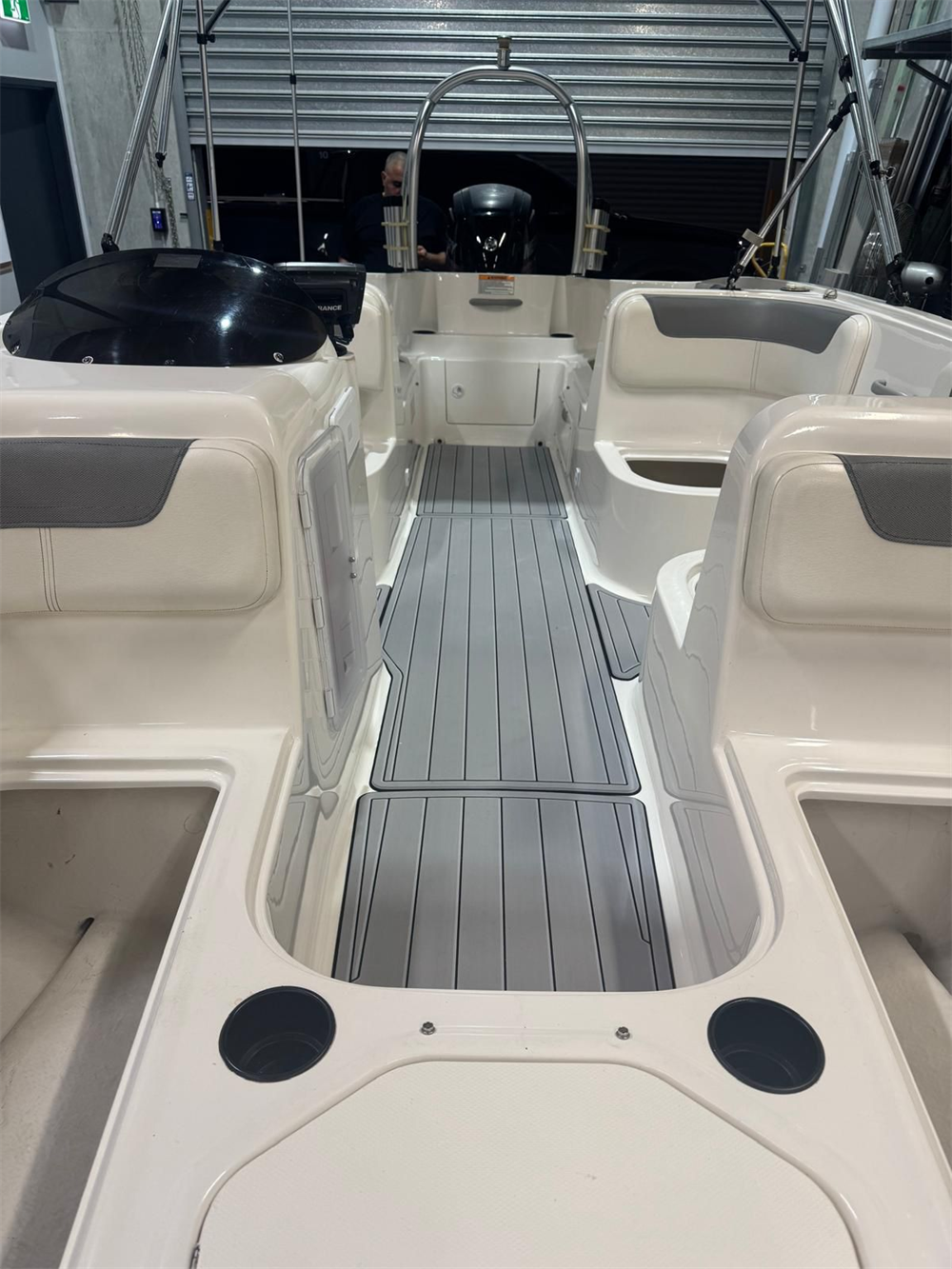 2016 Bayliner Element XL Swim Platform Cockpit Boat Pad EVA Foam Faux Teak Deck Floor Mat SeaDek MarineMat Gatorstep Style Self Adhesive