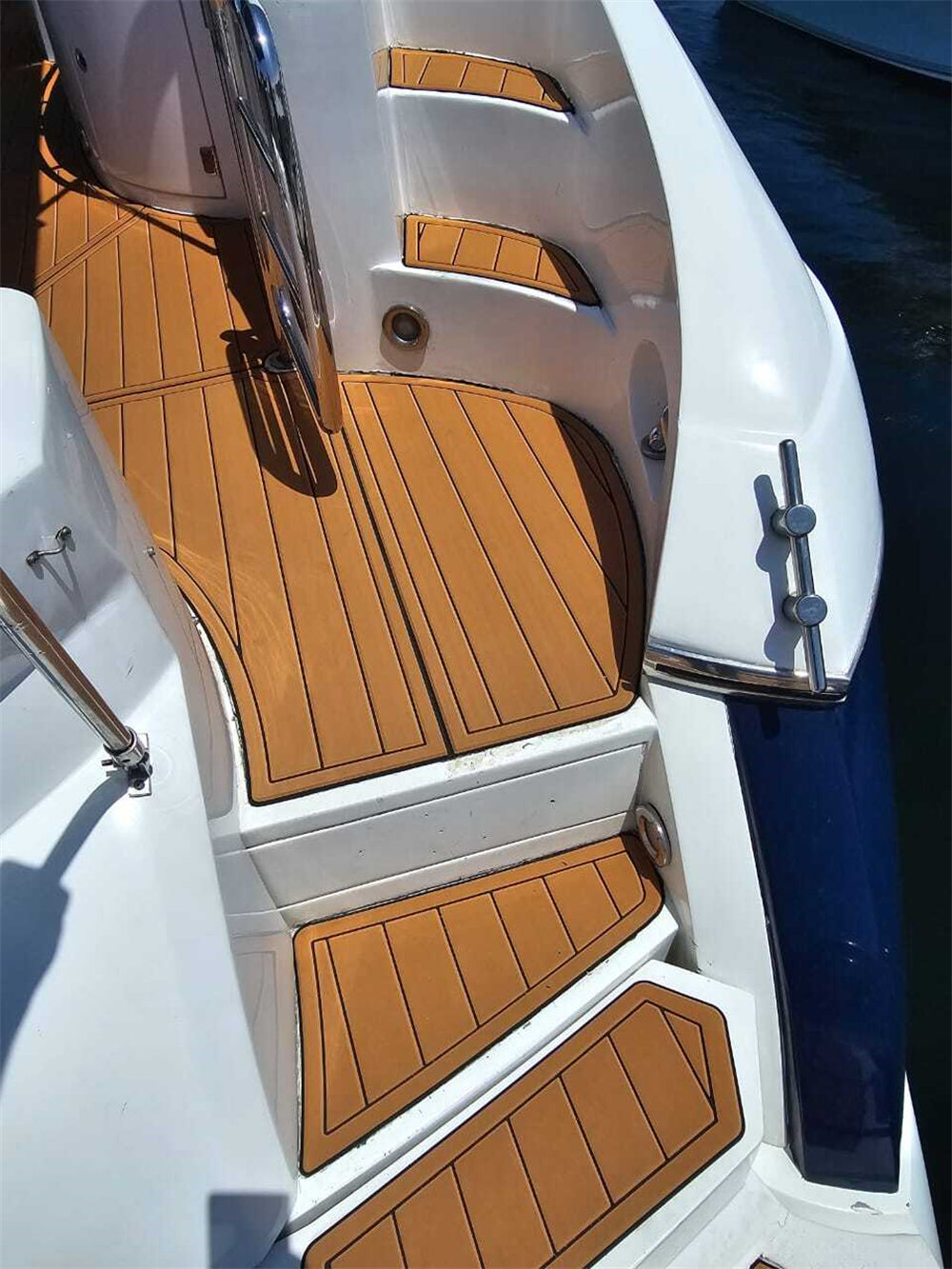 2003 Sunseeker Portofino 46 Swim Platform Cockpit Pad Boat EVA Foam Teak Deck Flooring Mat SeaDek MarineMat Gatorstep Style
