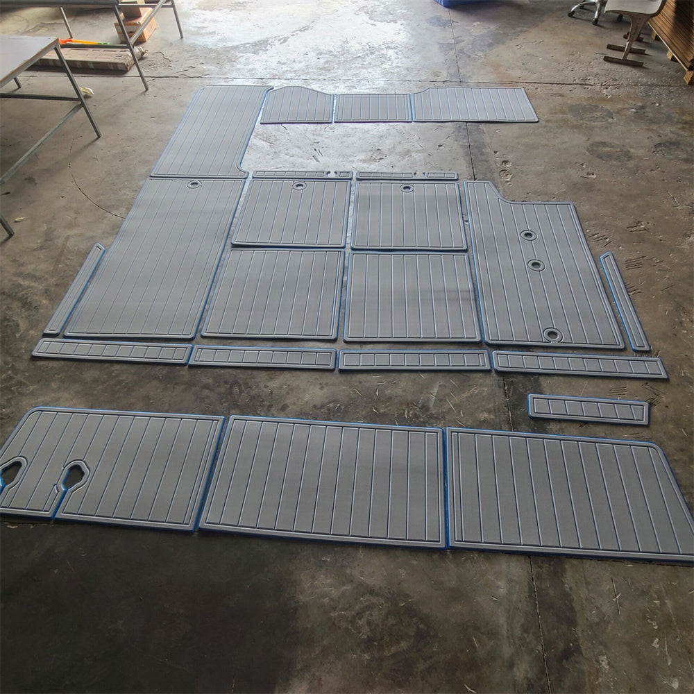 1990-1991 Sea Ray Sundancer 350 Swim Platform Cockpit Pad Boat EVA Teak Floor