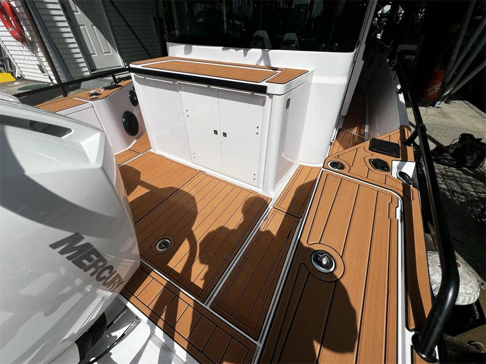 2023 Axopar 28 Swim Platform Cockpit Pad Boat EVA Foam Teak Deck Flooring Mat SeaDek MarineMat Gatorstep Style Self Adhesive