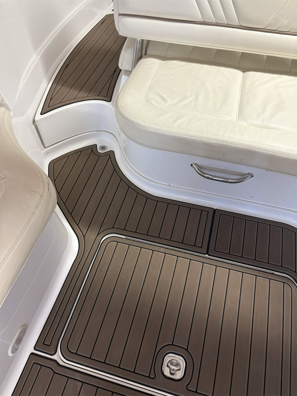 2007 Cobalt 252 Swim Platform Cockpit Boat EVA Faux Teak Deck Floor Pad Mat SeaDek MarineMat Gatorstep Style Self Adhesive
