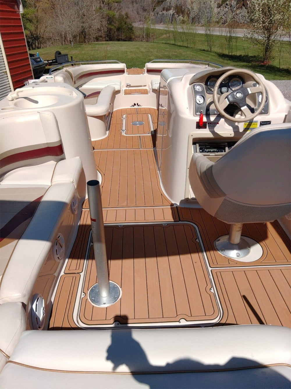 1998 Larson 230 Escape Swim Platform Cockpit Mat Boat EVA Teak Deck Floor Pad