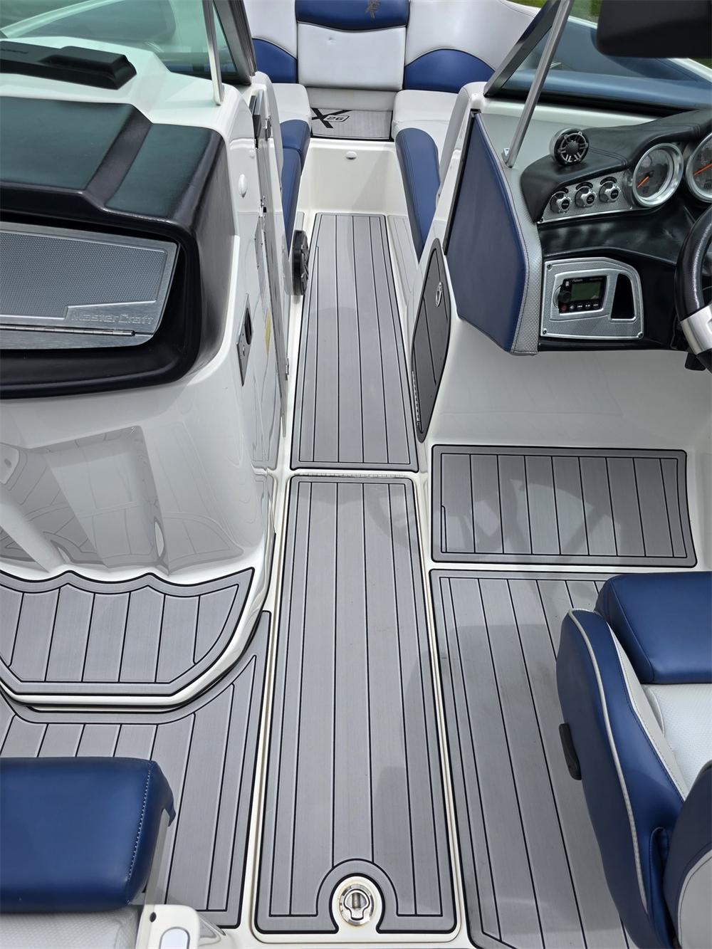 2018 Mastercraft X26 Cockpit Pad Boat EVA Foam Faux Teak Deck Floor Mat Seadek MarineMat Gatorstep Style Self Adhesive