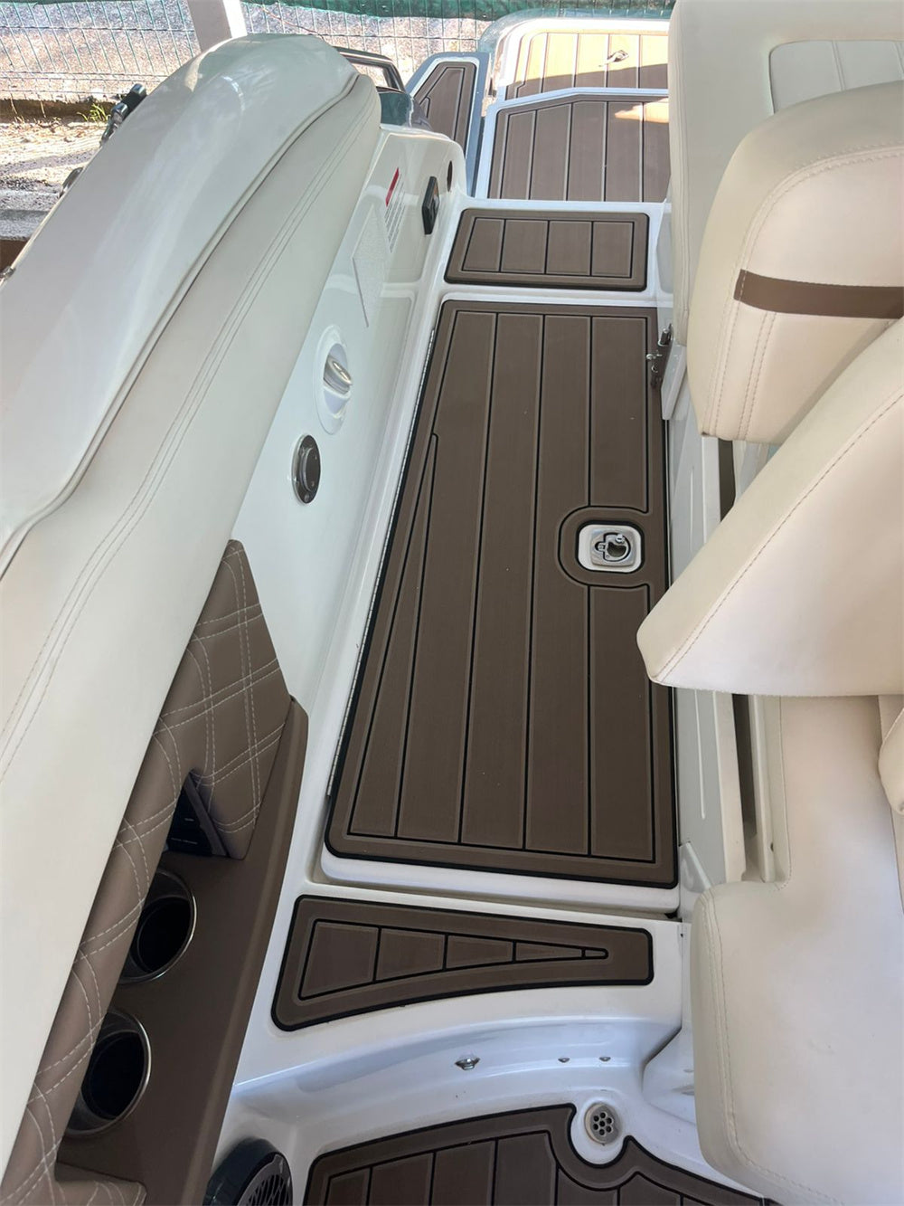 2013 Cobalt A28 Swim Platform Cockpit Pad Boat EVA Foam Teak Deck Floor Mat Seadek Gatorstep Style Self Adhesive