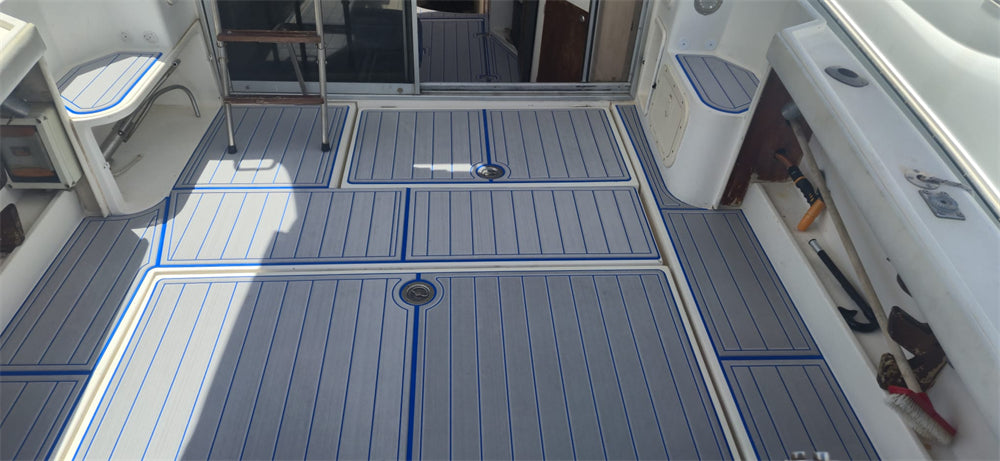 1998 Rio 800 Cabin Fish Swim Platform Cockpit Cabin Boat EVA Foam Faux Teak Deck Floor Mat Seadek MarineMat Gatorstep Style Self Adhesive