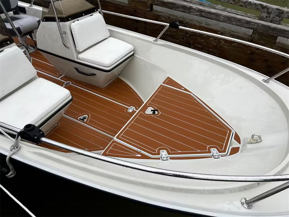 1996 Boston Whaler 16SL Cockpit Mat Boat EVA Foam Teak Flooring Pad SeaDek MarineMat Gatorstep Style Self Adhesive