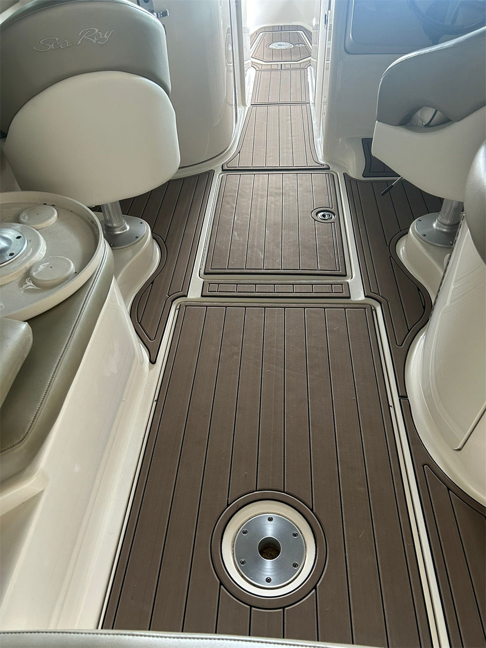 2005 Sea Ray 270 Sundeck Swim Platform Cockpit Pad Boat EVA Teak Floor Mat SeaDek MarineMat Gatorstep Style Self Adhesive