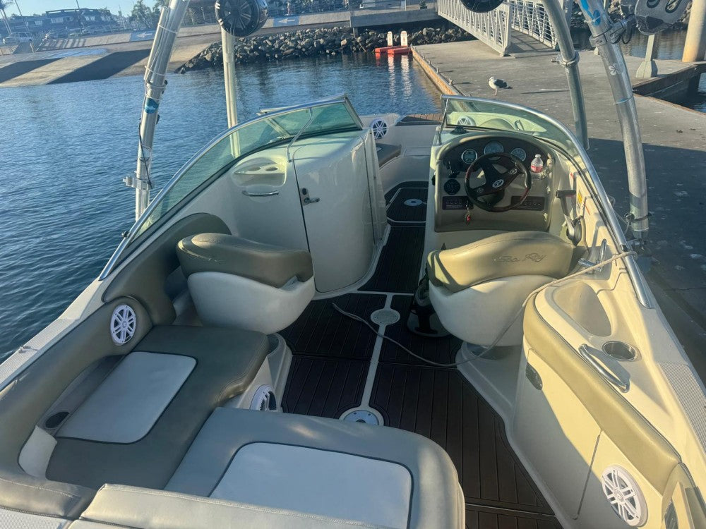 2006 Sea Ray 220 Sundeck Swim Platform Cockpit Pad Boat EVA Foam Teak Deck Floor SeaDek MarineMat Gatorstep Style Self Adhesive