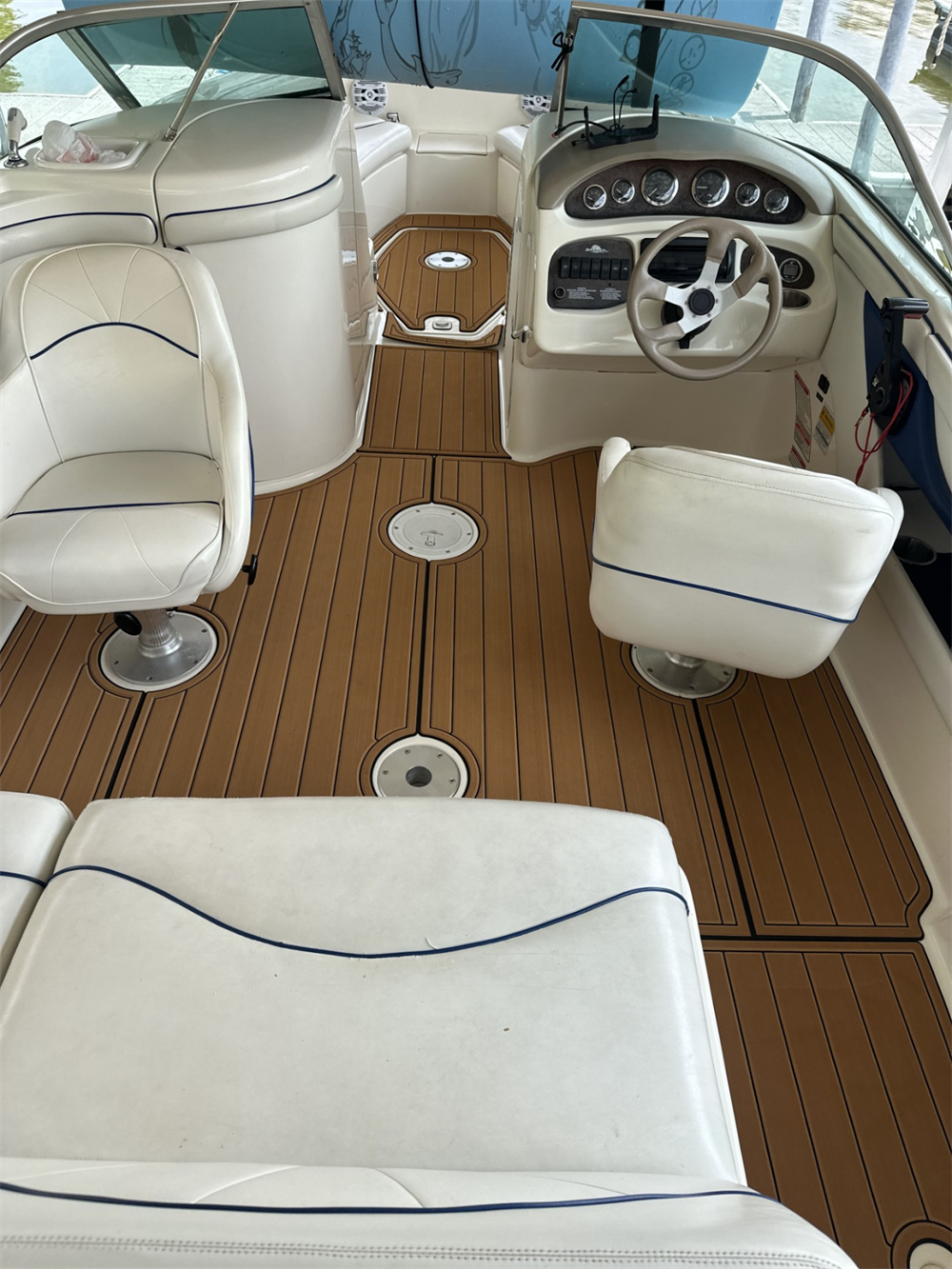 1998 Sea Ray Sundeck 210 Swim Platform Cockpit Pad Boat EVA Foam Faux Teak Deck Floor Mat SeaDek MarineMat Gatorstep Style Self Adhesive