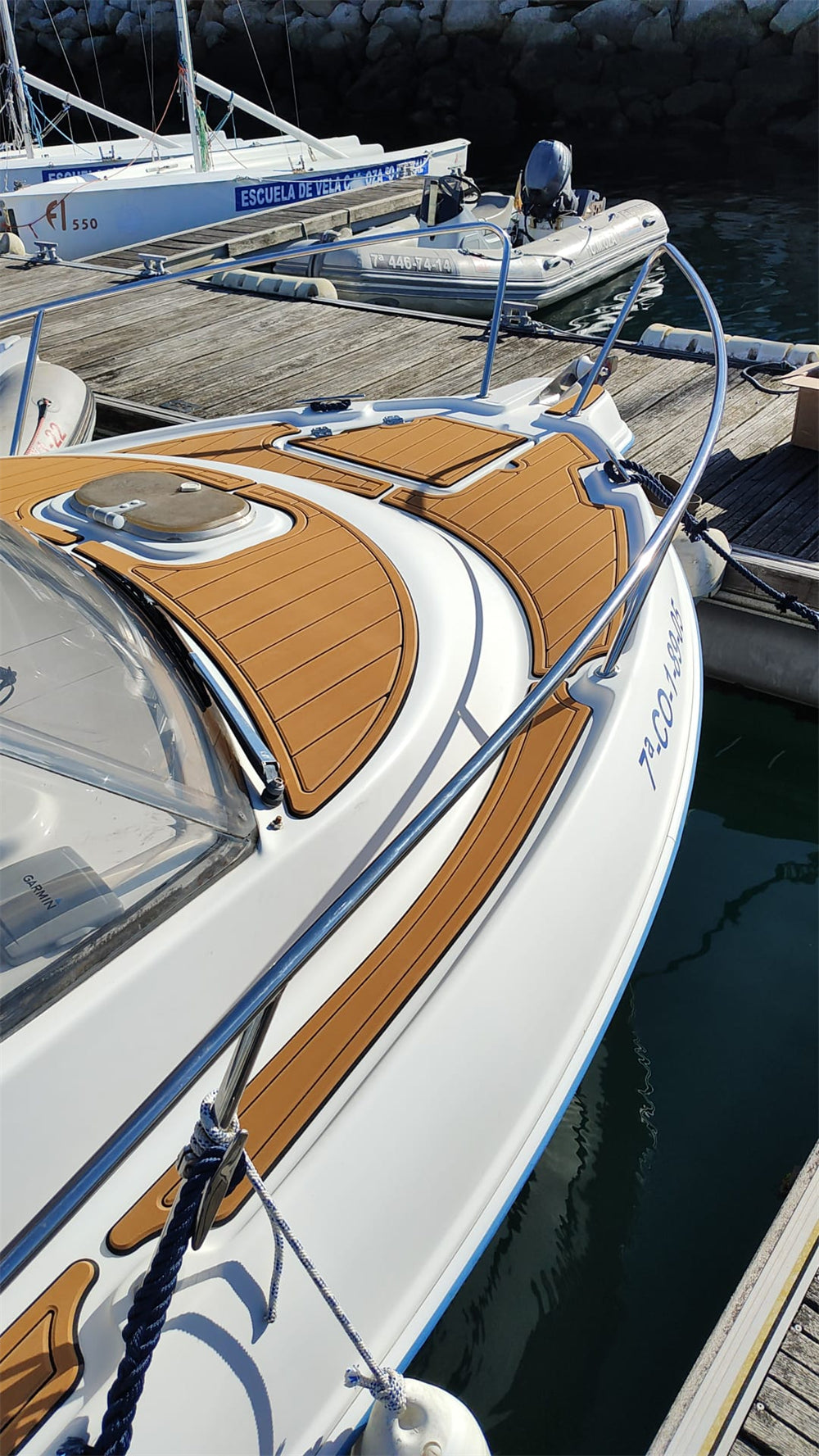 2006 Quicksilver 650 Weekend Swim Platform Cockpit Pad Boat EVA Foam Faux Teak Deck Floor Mat SeaDek MarineMat Gatorstep Style Self Adhesive