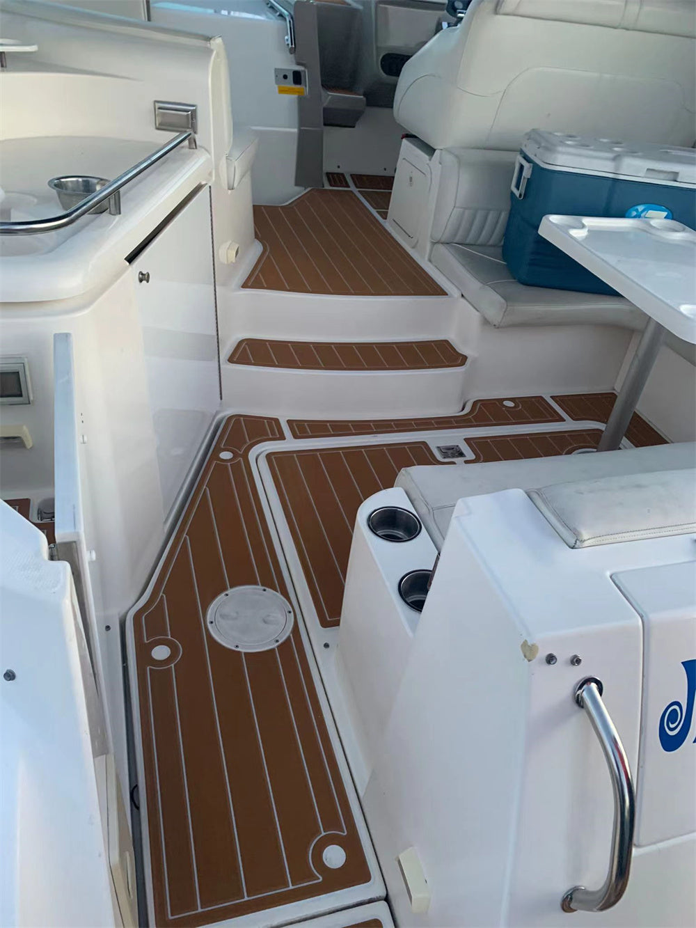 2002 Cruiser Yachts 3470 Express Swim Platform Cockpit Pad Boat EVA Teak Floor SeaDek MarineMat Gatorstep Style Self Adhesive