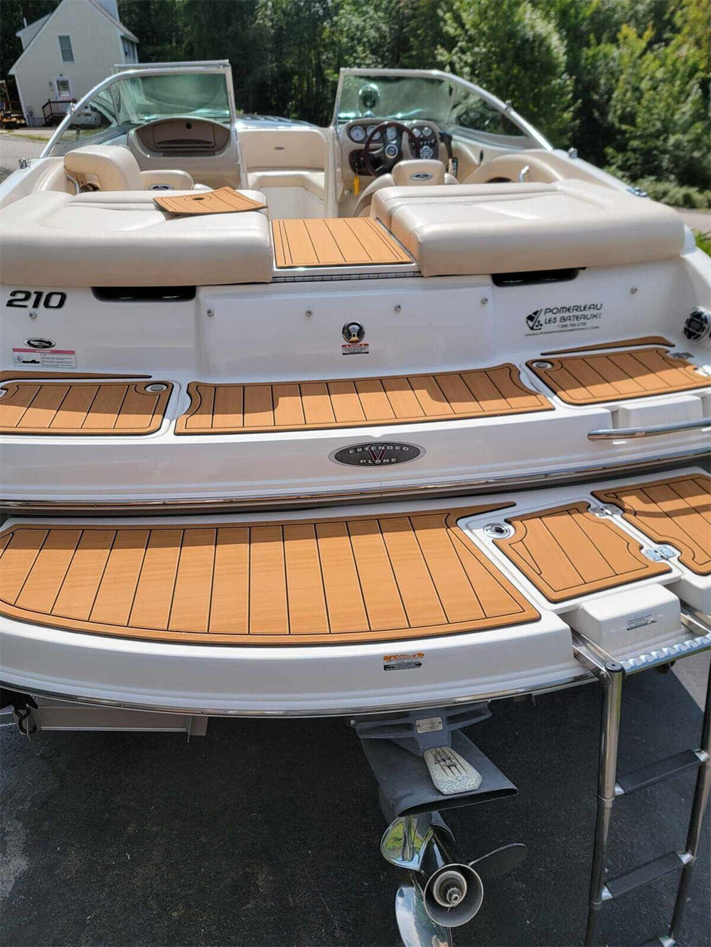 2007 Chaparral 210 SSI Swim Platform Cockpit Boat EVA Foam Teak Floor Pad Mat SeaDek MarineMat Style Self Adhesive