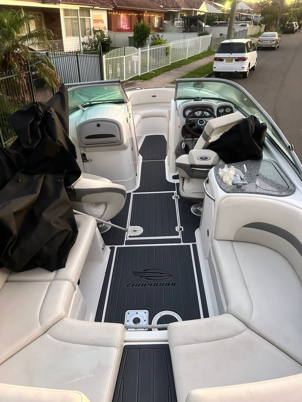 2007 Chaparral 246 SSI Swim Platform Cockpit Boat EVA Foam Teak Floor Pad Mat SeaDek MarineMat Gatorstep Style Self Adhesive