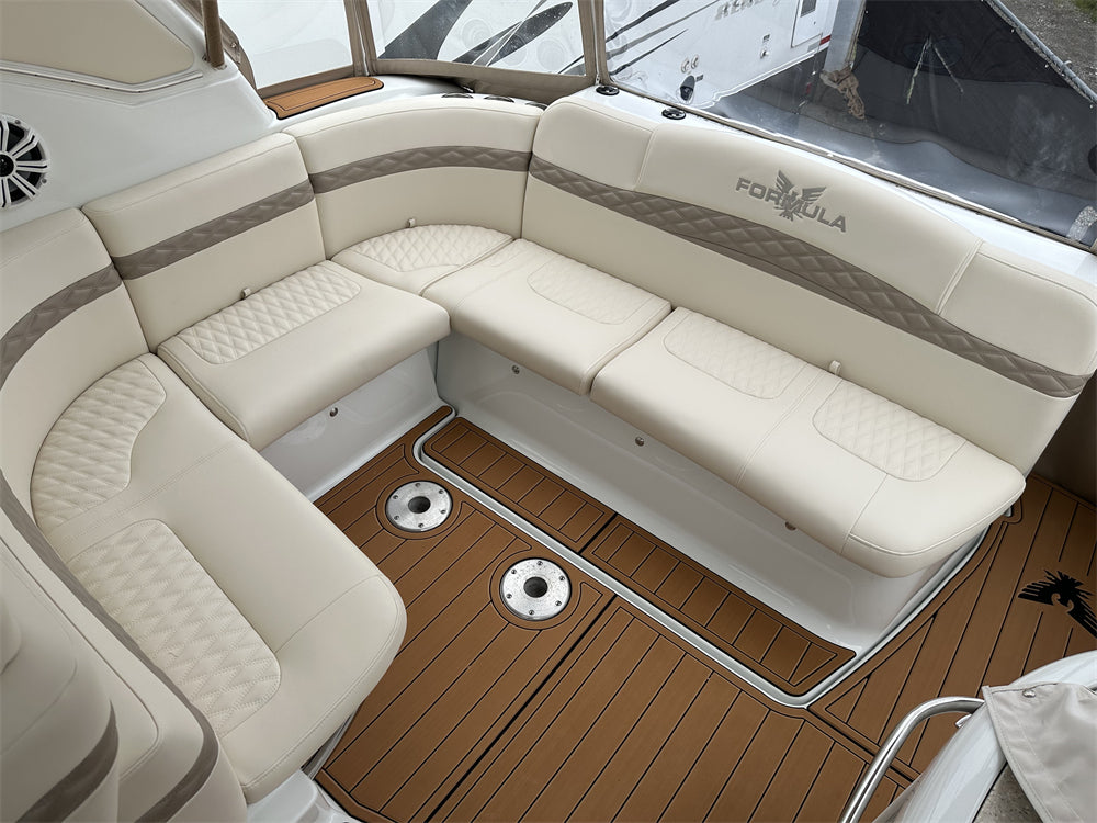 2008 Formula 31 PC Cockpit Mat Boat EVA Foam Teak Flooring Pad SeaDek MarineMat Gatorstep Style Self Adhesive