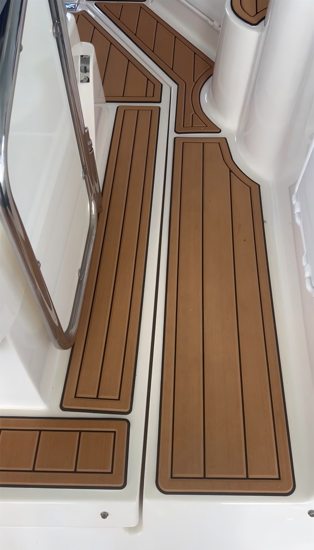 2004 Regal 3560 Swim Platform Cockpit Boat EVA Faux Foam Teak Floor Mat Seadek MarineMat Gatorstep Style Self Adhesive