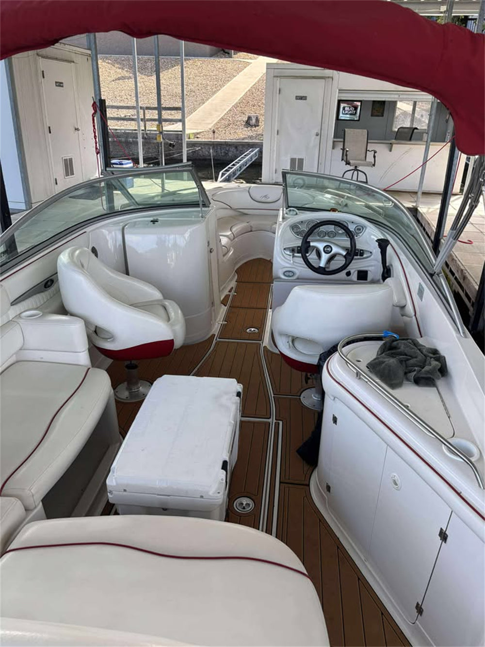 2006 Monterey 268SS Swim Platform Cockpit Pad Boat EVA Foam Faux Teak Deck Floor Mat SeaDek MarineMat Gatorstep Style Self Adhesive